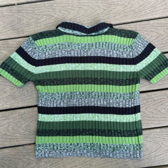 (SOLD) Y2K Cybercore Green Sweater Size M - Picture 3 of 3